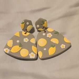 Lemon Patterned Earrings